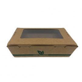 Estuche t. away kraft c/vent. G205x140x50mm p.50