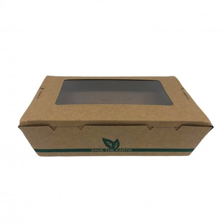 Estuche t. away kraft c/vent. G205x140x50mm p.50