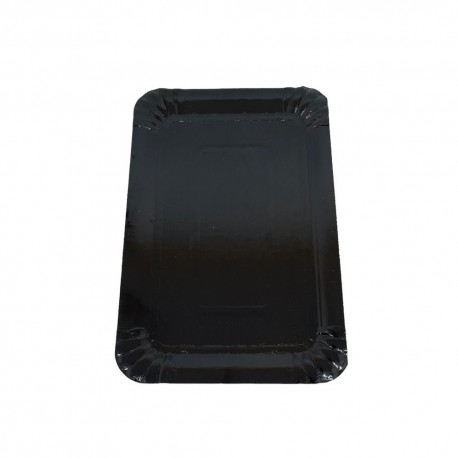 Bandeja cartón lam brillo negro 16x22 p 100