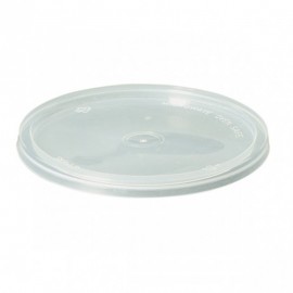 Tapa tarrina PP Ø124mm transparente p.50