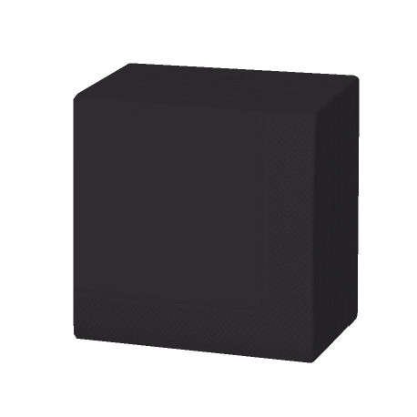 Servilleta 33x33 2c negra c 2200