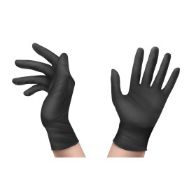 Guante nitrilo negro s/polvo Talla XL p 100